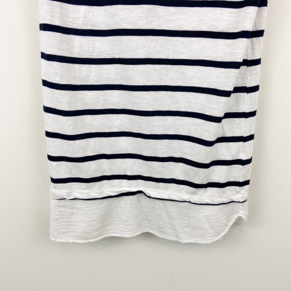 Stateside White Blue Striped Shirt Dress Sz XS - Picture 3 of 7